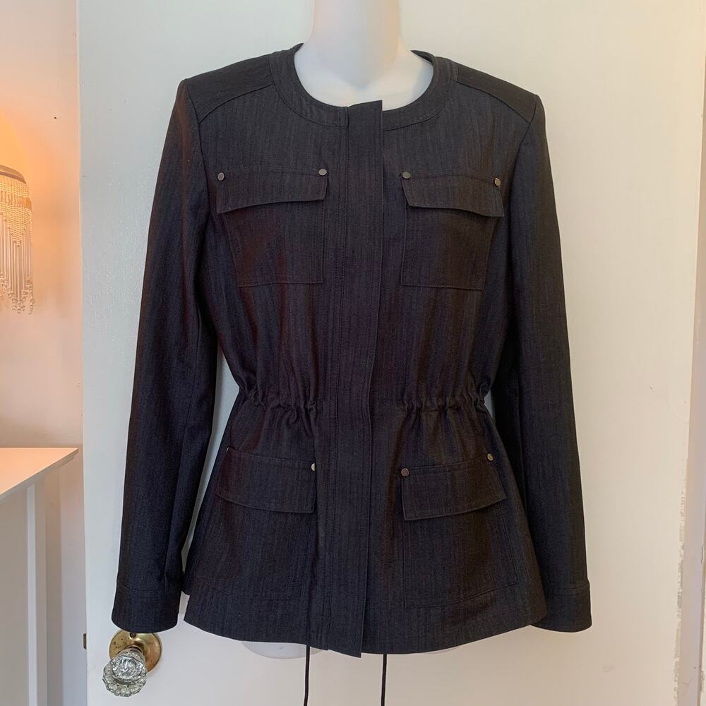 Tommy Hilfiger Indigo Blue Utility Zip Jacket Drawcord Inner Waistband Field 4